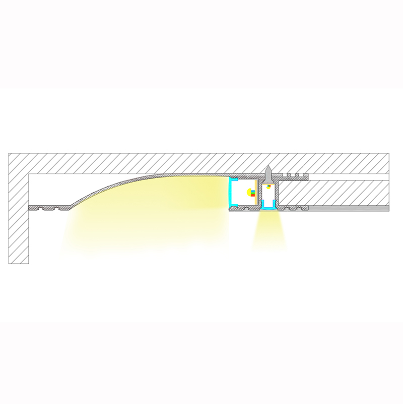 LED Profile For Skirting Board Trim For 12mm White Light LED Strips LED Profile For Skirting Board Trim For 12mm White Light LED Strips